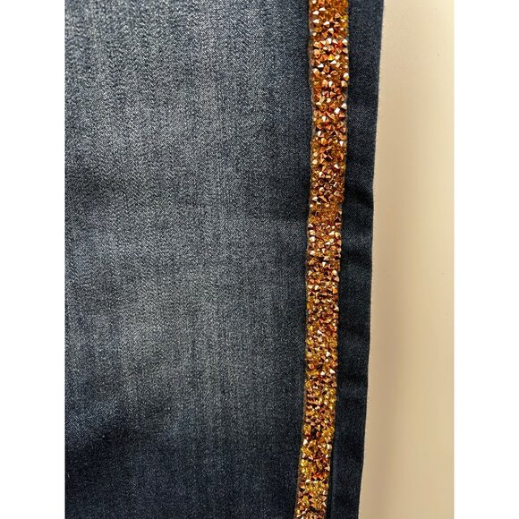 Celebrity Pink Y2K-Inspired Glitter Side Stripe Skinny Jeans Size 13 (Juniors) - Picture 5 of 6